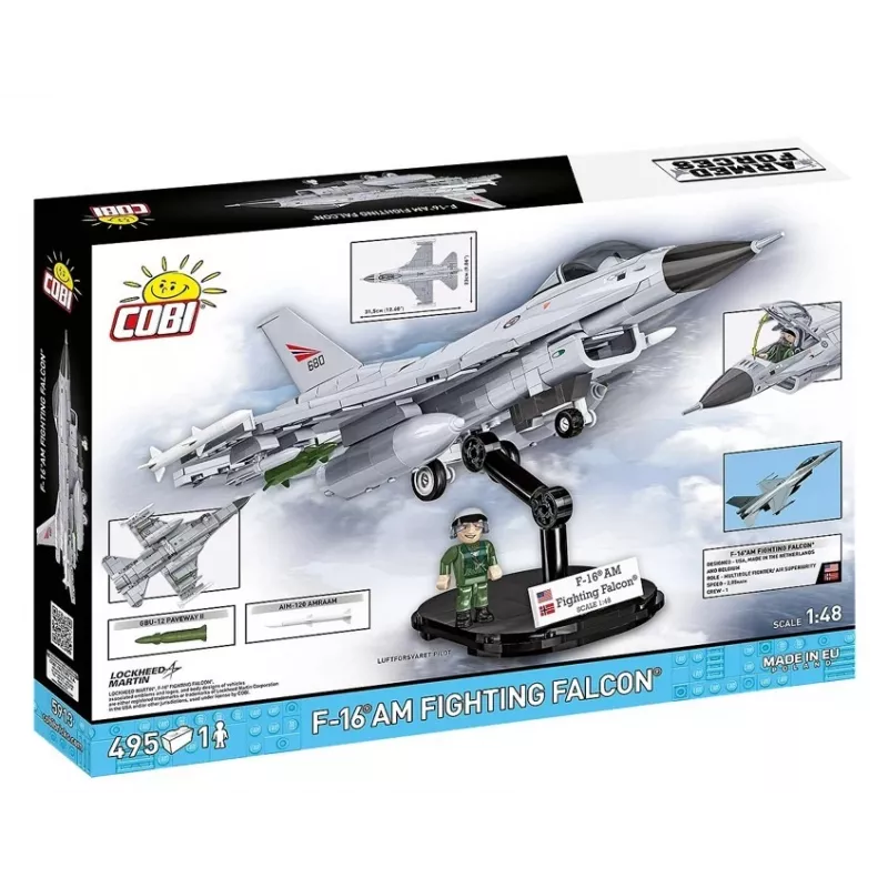 Cobi rakennussarja F-16AM Fighting Falcon, 495 osaa, pienoismalli mittakaavassa