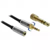Audiokaapeli DeLOCK 85779 0,5 m 3,5 mm musta harmaa