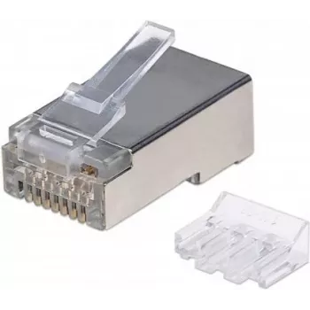 Intellinet RJ45-modulaariliitin, Cat6A, STP, 3-haarainen, jäykälle langalle, 15 µ kullatut kontaktit, 90 kpl:n pakkaus