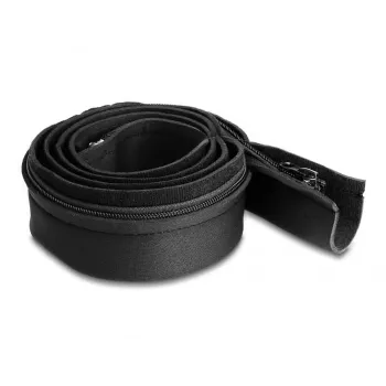 DeLOCK kaapelinsuojus neopreeni joustava vetoketjulla 1,5 m x 100 mm musta