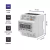 Kolmivaiheinen elektroninen energiamittari QOLTEC 50900 400V LCD 4P