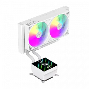 Gamemax CPU-nestekühler | GLACIER 240 LCD WH | Intel, AMD