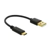 DeLOCK USB-latauskaapeli Type-A USB Type-C 15 cm musta