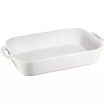 Suorakaiteen muotoinen lautanen Staub 40511-151 4,5 l – valkoinen, 4,5 l tilavuus