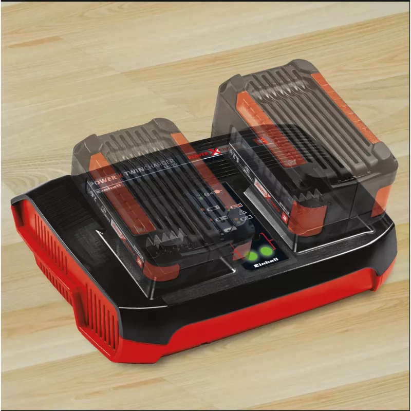 Einhell Power-X-Twincharger 3 A akkulaturi sisäkäyttöön musta - punainen (4512069)