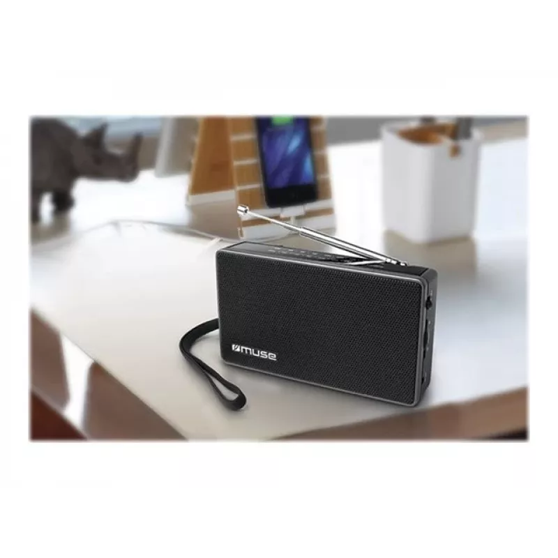 Muse | M-030R | 2-alueinen taskuradio | musta