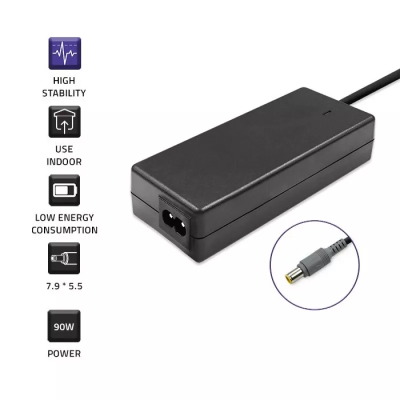 Qoltec 50093 virtalähde/adapteri 90 W musta