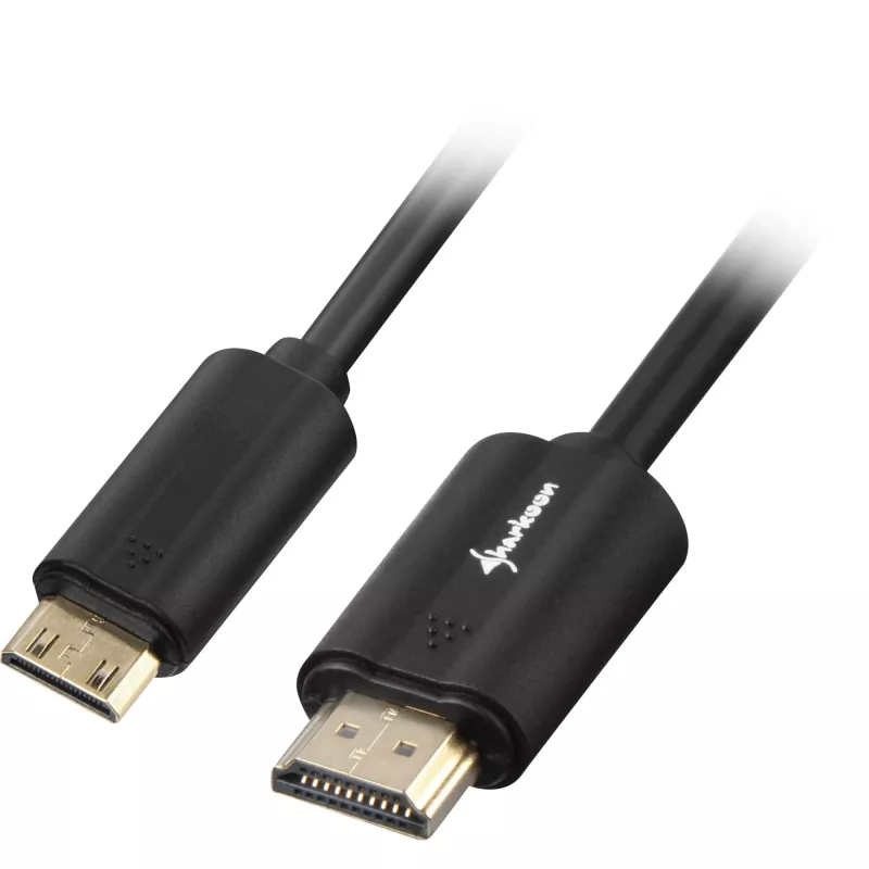 Adapterikaapeli HDMI-uros > Mini-HDMI-uros (musta, 3 metriä, HDMI 4K)