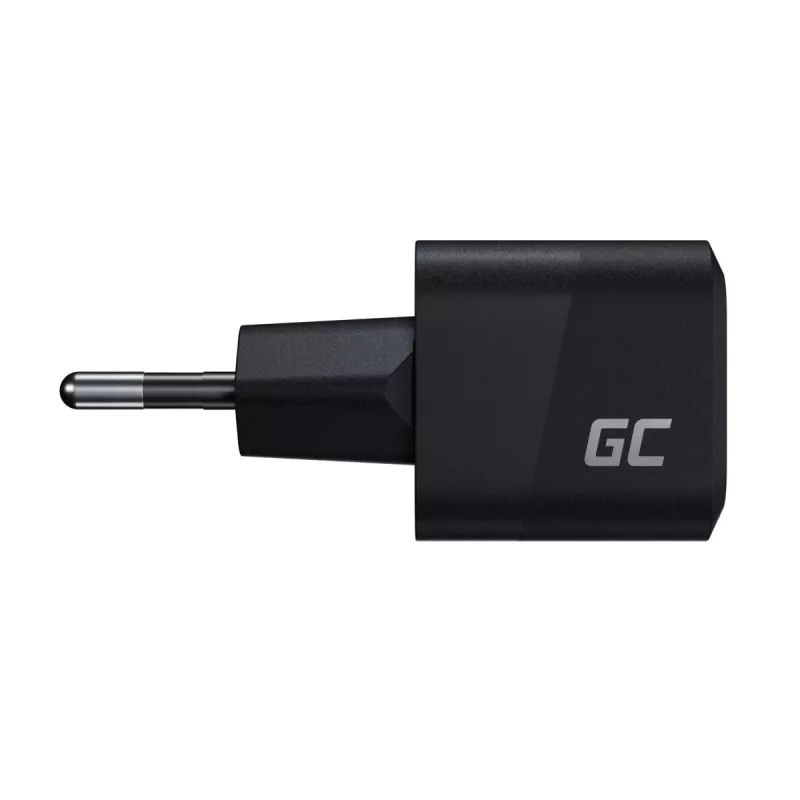 Laturi mobiililaitteille Green Cell CHARGC06, USB-C 33W, Quick Charge 3.0, AC-tulo 100–240V, musta