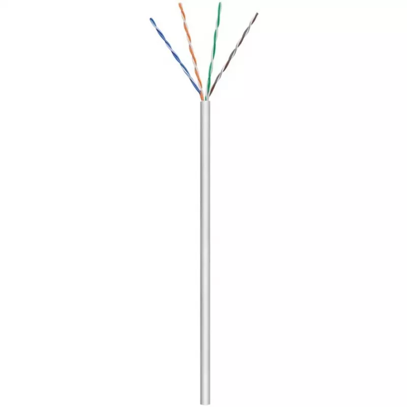 Wentronic Goobay CAT 6 verkkokaapeli, U/UTP, harmaa, 100 m - CCA, AWG 24/7 (säikeinen), PVC (93884)