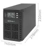 Qoltec UPS keskeytymätön virransyöttö | 1kVA | 1000W | tehokerroin 1,0 | LCD | EPO | USB | Online