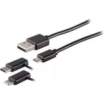 USB-kaapeli S/CONN 14-15035 USB 2.0 2 m musta