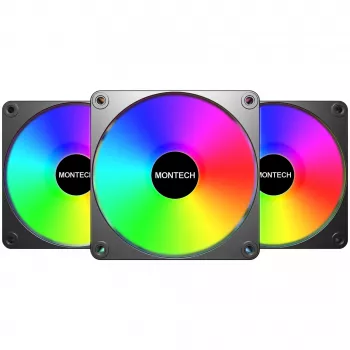 Montech GF120R V2 ARGB tietokonekotelon tuuletinmoduuli 12 cm musta 3 kpl