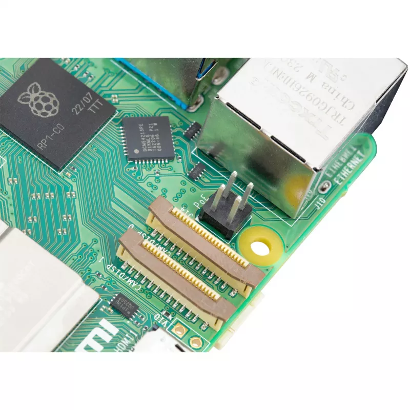 Yhden piirilevyn tietokone Raspberry Pi 5 kehitysalusta — 2400 MHz Arm Cortex-A76, jopa 16 GB LPDDR4x, MicroSD, USB 3.2, Wi‑Fi 5
