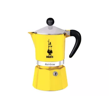 Mokkapannu Bialetti Rainbow musta keltainen