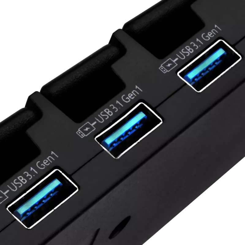 Pöytä-USB-3.1-Gen-1-keskitin SILVERSTONE SST-UC03B-PRO – 7 USB-liitäntää