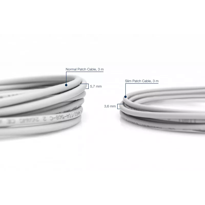 Digitus DK-1624-100S-5 CAT 6 U/FTP Slim -kytkentäkaapeli, 10 m, harmaa, 5 kpl:n pakkaus