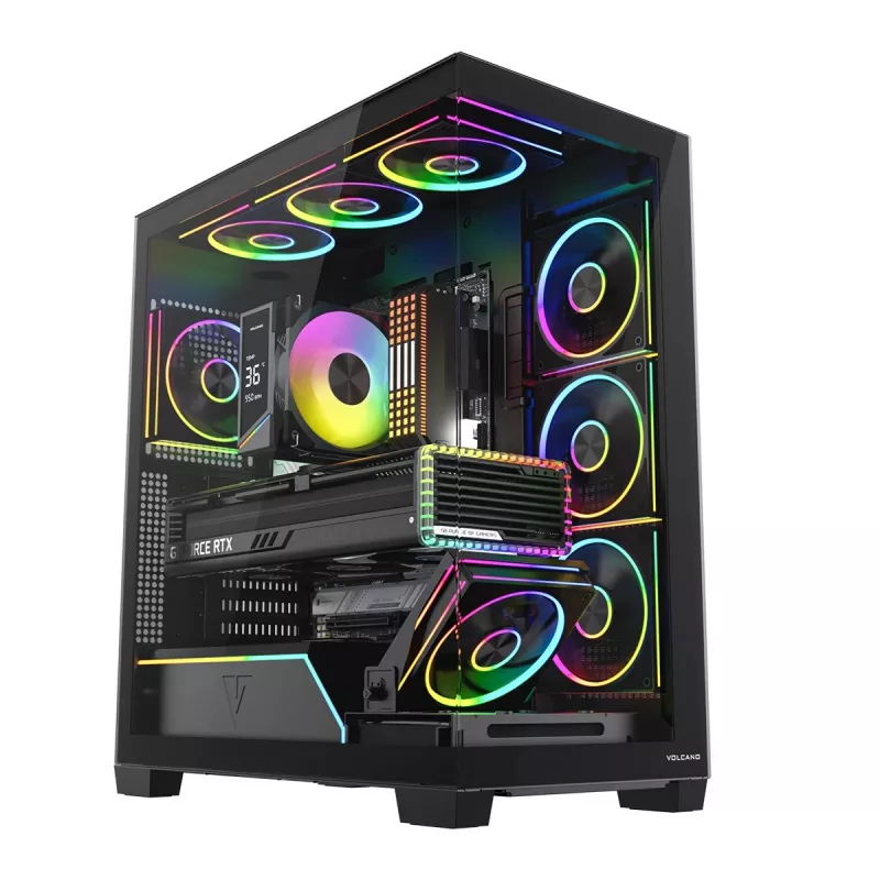 Modecom Volcano Stellar Plus ARGB Midi 8F musta