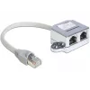 DeLOCK 65441 RJ45-portin kaksoiskytkin, Ethernet 100Base-TX -jakaja, 1x RJ-45 (uros) – 2x RJ-45 (naaras), 15 cm