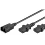 Microconnect PE061312 virtakaapeli musta 1,2 m C14-liitin 2 x C13-liitin