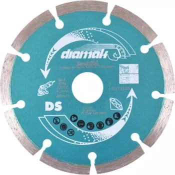 Makita -timanttikatkaisulaikka 125x22,23 DIAMAK D-61139 halkaisija 125 mm sisähalkaisija 22,23/20 mm 1 kpl