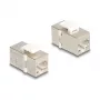 Delock 90637 Keystone-moduuli RJ45-naaras RJ45-naaras, Cat.6 FTP, hopea/valkoinen