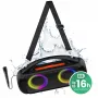 Kannettava kaiutin MEDIA-TECH MT3184 — Bluetooth 5.3, 60W RMS, IPX5, Li-Ion akku 16h, USB-C latausliitäntä, MicroSD, TWS, mikrofoni, kaukosäädin