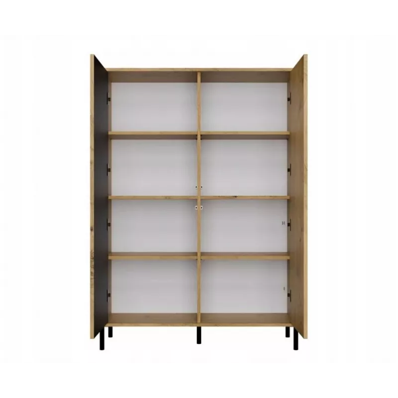 KAMARO 2DD ohut/SYVÄ tammi ARTISAN VITRIINIKAAPPI