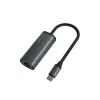 SAVIO adapteri USB-C 3.1 Gen.1 (M) - RJ-45 Gigabit Ethernet (F), 1000 Mbps, AK-56, harmaa