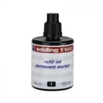 Tussin täyttömuste Edding T 100 musta 100 ml