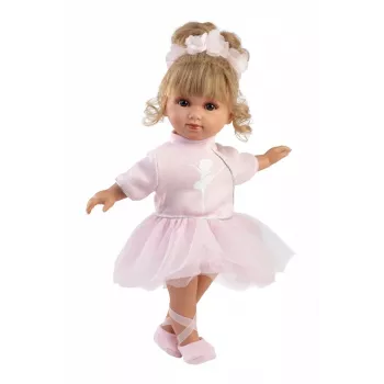 Vauvannukke Llorens Elena Ballerina korkeus 35 mm kangas ja vinyyli beige roosa valkoinen suositus 3+