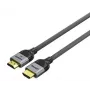 Unitek C11093RGY01-1M 8K LUX HDMI 2.1 -kaapeli, 1 m, punottu, 48 Gbit/s, 8K 60 Hz (7680x4320), kullatut liittimet, musta-harmaa