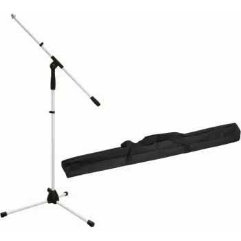 Mikrofoniteline Omnitronic MS-1W puomilla – valkoinen
