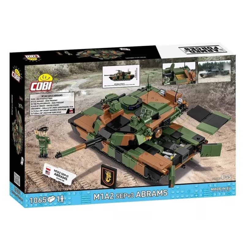Rakennussarja Cobi M1A2 SEPV3 Abrams malli 1 065 rakennuspalikalla