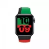 Ranneke Apple 44mm musta Unity Sport Band S/M musta vihreä punainen