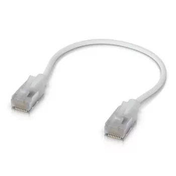 Verkko-patch-kaapeli UBIQUITI UACC-Cable-Patch-EL-C6A 0,15 m Cat6a RJ-45 läpinäkyvä valkoinen