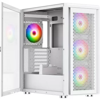 PC-kotelo Silentware Air 100 White — Mid-Tower ATX-yhteensopiva, valkoinen pinta