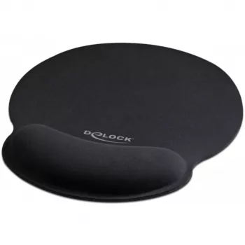 Delock ergonominen hiirimatto rannetuki musta 252x227 mm
