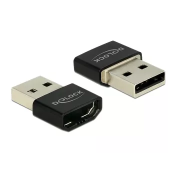 Delock MHL-sovitin HDMI-A naaras > USB Type-A uros musta