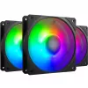 Sarja, jossa 3 COOLER MASTER -tuuletinta Mobius 120P ARGB