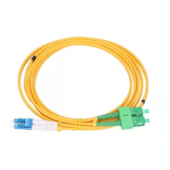 Patchkaapeli Extralink SC/APC–LC/UPC, yksimuotokaapeli duplex G.652D, 3 mm, 20 m