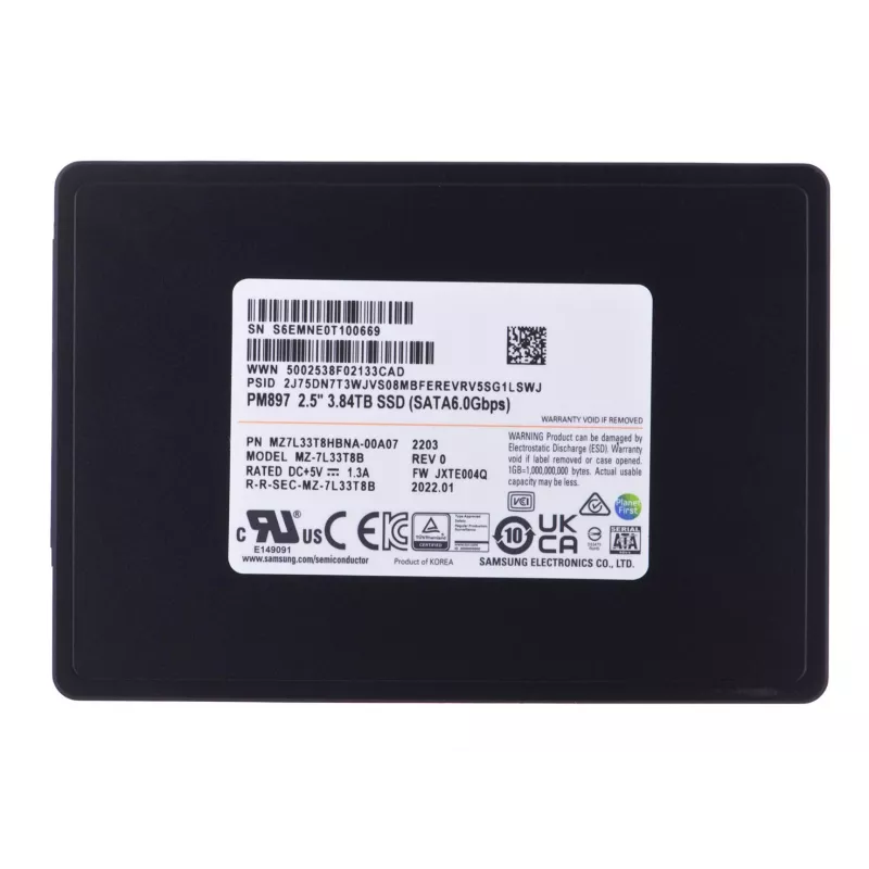 Samsung PM897 3.84 TB 2.5 tuuman Serial ATA III V-NAND