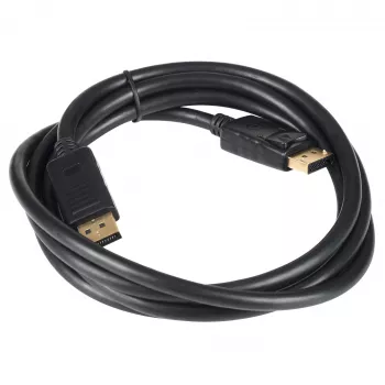 Akyga AK-AV-10 DisplayPort-kaapeli, uros/uros, kullatut liittimet, 1,8 m, musta