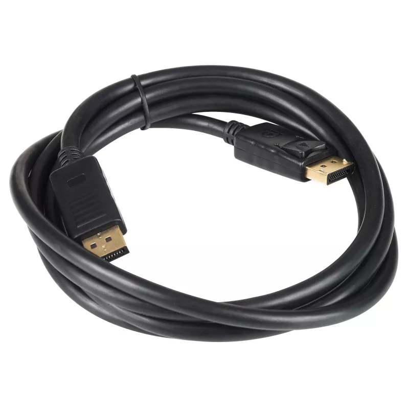 Akyga AK-AV-10 DisplayPort-kaapeli, uros/uros, kullatut liittimet, 1,8 m, musta