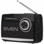 Kaiutin SVEN SRP-155, musta (3W, Bluetooth, FM/AM/SW, USB, microSD, taskulamppu, akku)