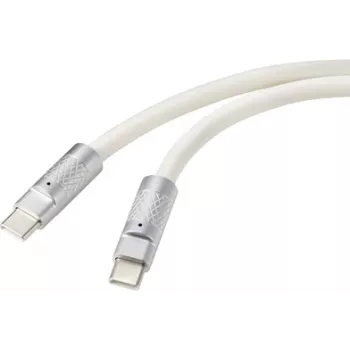 Renkforce USB-C®-kaapeli USB 2.0 USB-C®-pistoke, USB-C®-pistoke 1,00 m valkoinen RF-6056876 (RF-6056876)