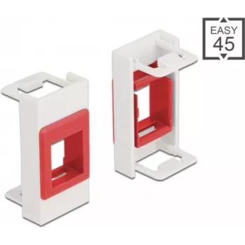 Keystone-pidike DeLOCK Easy 45 moduuli 22,5 x 45 mm valkoinen/punainen