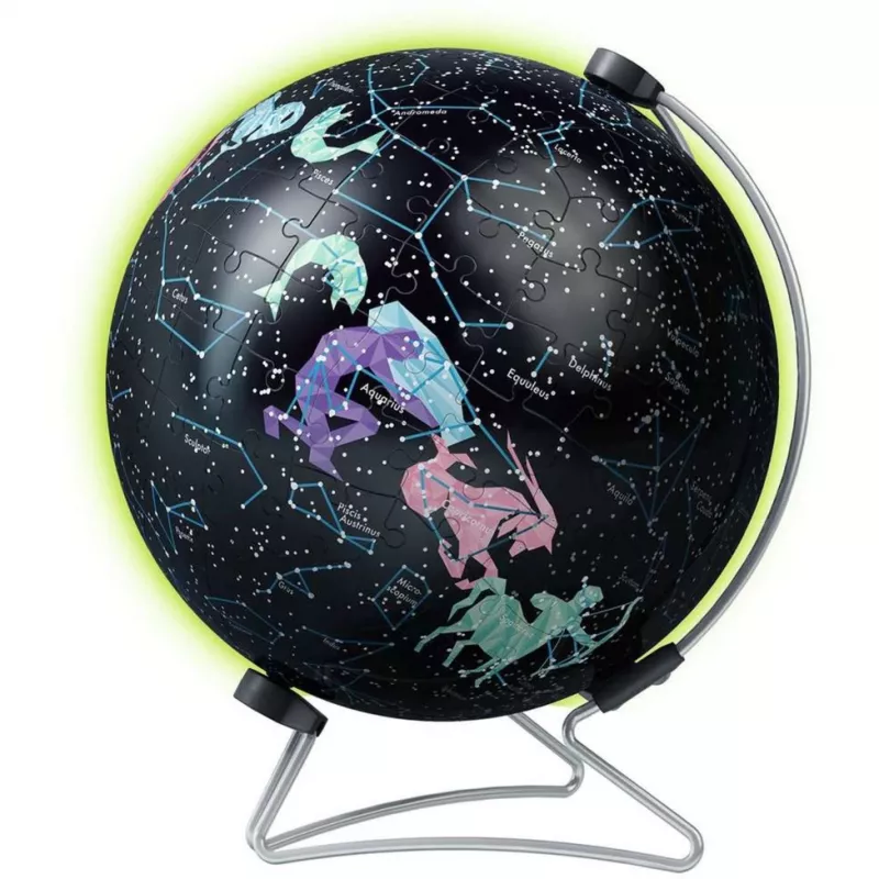 3D-palapeli pallo Star Globe hehkuu pimeässä
