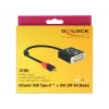 DeLOCK 61213 videokaapeliadapteri USB Type-C - DVI 0,2 m musta