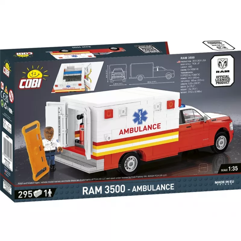 Rakennuslelu Cobi RAM 3500 Ambulance malli 24609 rakennuspalikkasarja